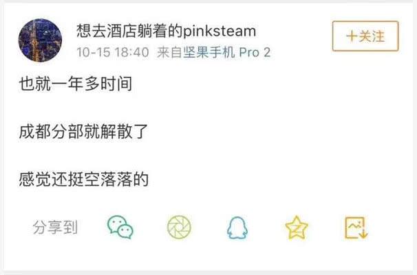 瘋傳錘子解散成都分公司，錘子手機是否進入寒冬時期了